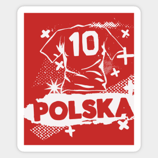 Vintage Polish Football // Retro Grunge Poland Soccer Sticker